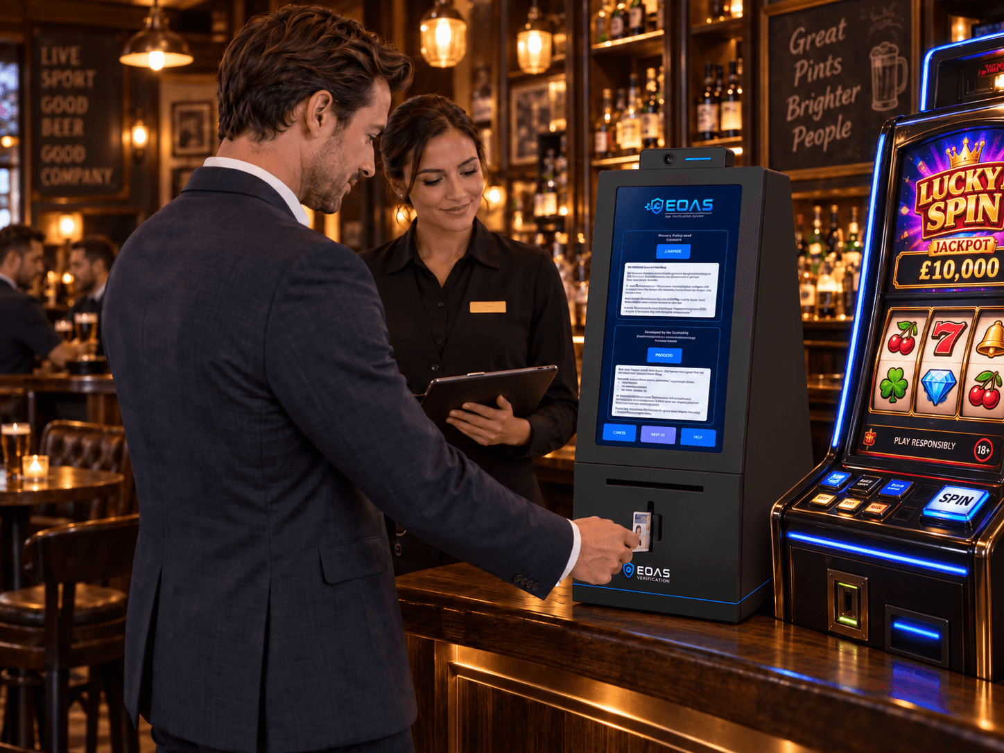 Hospitality venues with gaming machines