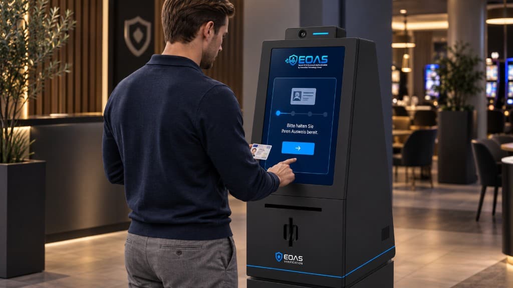 Person starting verification at the EOAS Terminal